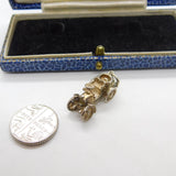 Sterling Silver Traditional Motor Car Opening Charm Pendant Vintage c1970