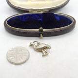 Sterling Silver Walking Ostrich Charm Pendant Vintage c1970