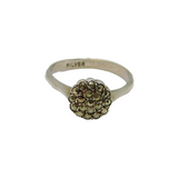 Sterling Silver Art Deco Marcasite Cluster Dress Ring Antique c1930 Size O