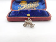 Sterling Silver Traditional Carriage Charm Pendant Vintage c1970