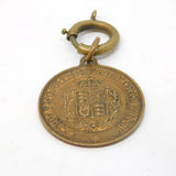 Edward VII Copper Medallion 'Commemorating the Royal Visit' Antique c1905