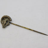 Victorian Sterling Silver Racehorse Form Lucky Stick Pin Antique c1880