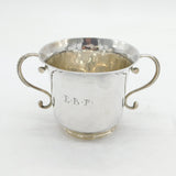 18th Century Channel Islands Sterling Silver Porringer Antique c1730s 'IH'