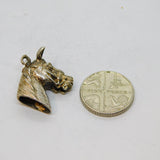 Sterling Silver Horse Head With Bridle Charm Pendant Vintage c1970