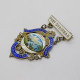 Sterling Silver Enamel Ladies Auxiliary Trade Fob Medal Vintage London