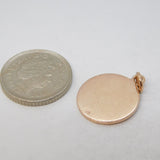 Rose Gold on Sterling Silver 'Hero' Charm Pendant Vintage c1970