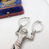 Georgian Revival Sterling Silver Novelty Circus Harlequin Sugar Scissors 1971