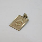 Sterling Silver 'Pisces' Horoscope Sign Symbol Two Fish Pendant Vintage c1970
