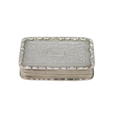 William IV Sterling Silver Swirl Pattern Vinaigrette Antique 1836 Birmingham