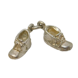 Sterling Silver Child's Shoes Charm Pendant Vintage c1970