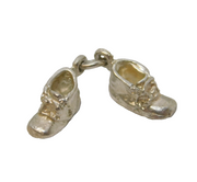Sterling Silver Child's Shoes Charm Pendant Vintage c1970