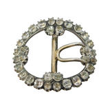 19th Century Sterling Silver & Paste Set Shoe Buckle Antique c1860s