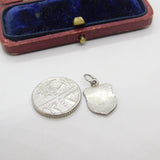 Sterling Silver & Enamel Bombay Shield Charm Pendant Vintage c1970