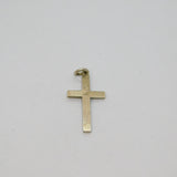 Sterling Silver Raised Zigzag Pattern Cross Charm Pendant Vintage c1970s