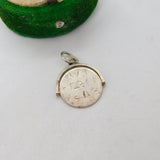 Sterling Silver Happy Birthday Spinner Charm Pendant Vintage c1970