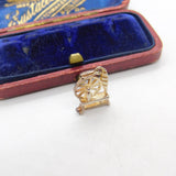 Sterling Silver Spinning Wheel Charm Pendant Vintage c1970