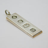 Sterling Silver Bullion Bar Ingot Pendant Vintage 1978 Sheffield