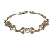 Sterling Silver Rennie Mackintosh Style Panel Bracelet Vintage 1998 London