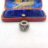 Sterling Silver and Coloured Glass Bead Charm Pendant Vintage c1970