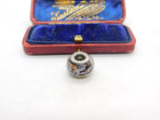 Sterling Silver and Coloured Glass Bead Charm Pendant Vintage c1970