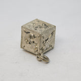 19th Century Sterling Silver Faith, Hope & Charity Cube Charm Pendant Antique