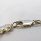 Studio Sterling Silver Walking Elephant Panel Bracelet Vintage 1997