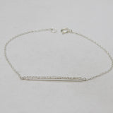 Sterling Silver Spinel Set Chain Bracelet Vintage c2000