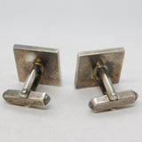 Pair of Sterling Silver Ingot Form Gents Cufflinks Vintage 1973 Sheffield