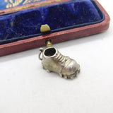 Sterling Silver Football Boot Charm Pendant Vintage c1970