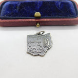 Sterling Silver Ohio State USA Charm Pendant Vintage c1970