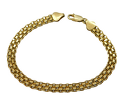 Sterling Silver Gilt Woven Pattern Bracelet Vintage c1970s