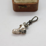 Sterling Silver Boot & Rope Charm Pendant Vintage c1970