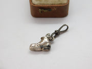 Sterling Silver Boot & Rope Charm Pendant Vintage c1970