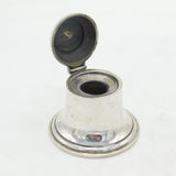 Edwardian Sterling Silver Novelty Ship's Bell Inkwell Antique 1910 Birmingham