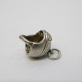 Sterling Silver Traditional Motor Racing Helmet Charm Pendant Antique c1930