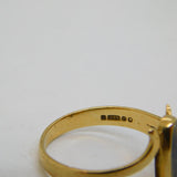 9ct Yellow Gold & Cabochon Moonstone Dress Ring Vintage 1972 London
