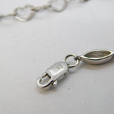 Sterling Silver & Green Opal Set Tennis Bracelet Vintage c1990s