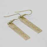 Pair of Sterling Silver Irish Zodiac Symbols Studio Drop Earrings Vintage c1990