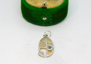 Sterling Silver Rennie Macintosh Style Topaz Set Charm Pendant Vintage c1970