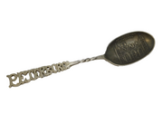 Sterling Silver Peterborough Cathedral Souvenir Teaspoon Antique 1913