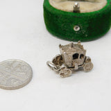 Sterling Silver Opening Caravan Charm Pendant Vintage c1970