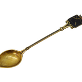 Swedish Sterling Silver Gilt & Enamel Saggitarius Teaspoon Antique c1930