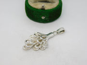 Sterling Silver Grape Vine Drop Charm Pendant Vintage c1970