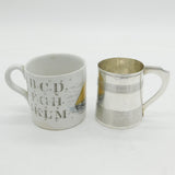 George III Sterling Silver Lined Pattern Christening Mug Antique 1797 London
