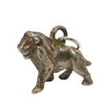 Sterling Silver Cast Lion Charm Pendant Vintage c1970