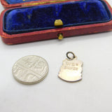 Sterling Silver and Enamel Hampshire Travel Shield Charm Pendant Vintage c1970