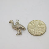Sterling Silver Emu Bird Charm Pendant Vintage c1970