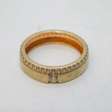 Sterling Silver & Paste Set Two-Tier Dress Ring Vintage c1990s