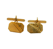 Art Deco Pair of 9ct Yellow Gold Child's Cufflinks Antique 1937 Birmingham