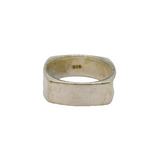 Sterling Silver Squared 6mm Wedding Band Ring Modern c1990 Size N 1/2